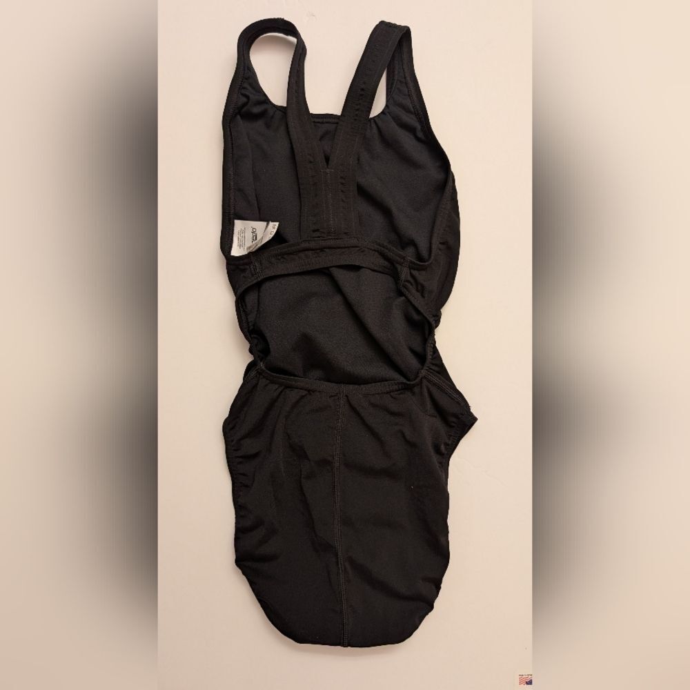 Speedo Black Racerback Endurance+ One Piece Swimsuit - Size 26 - Picture 5 of 11